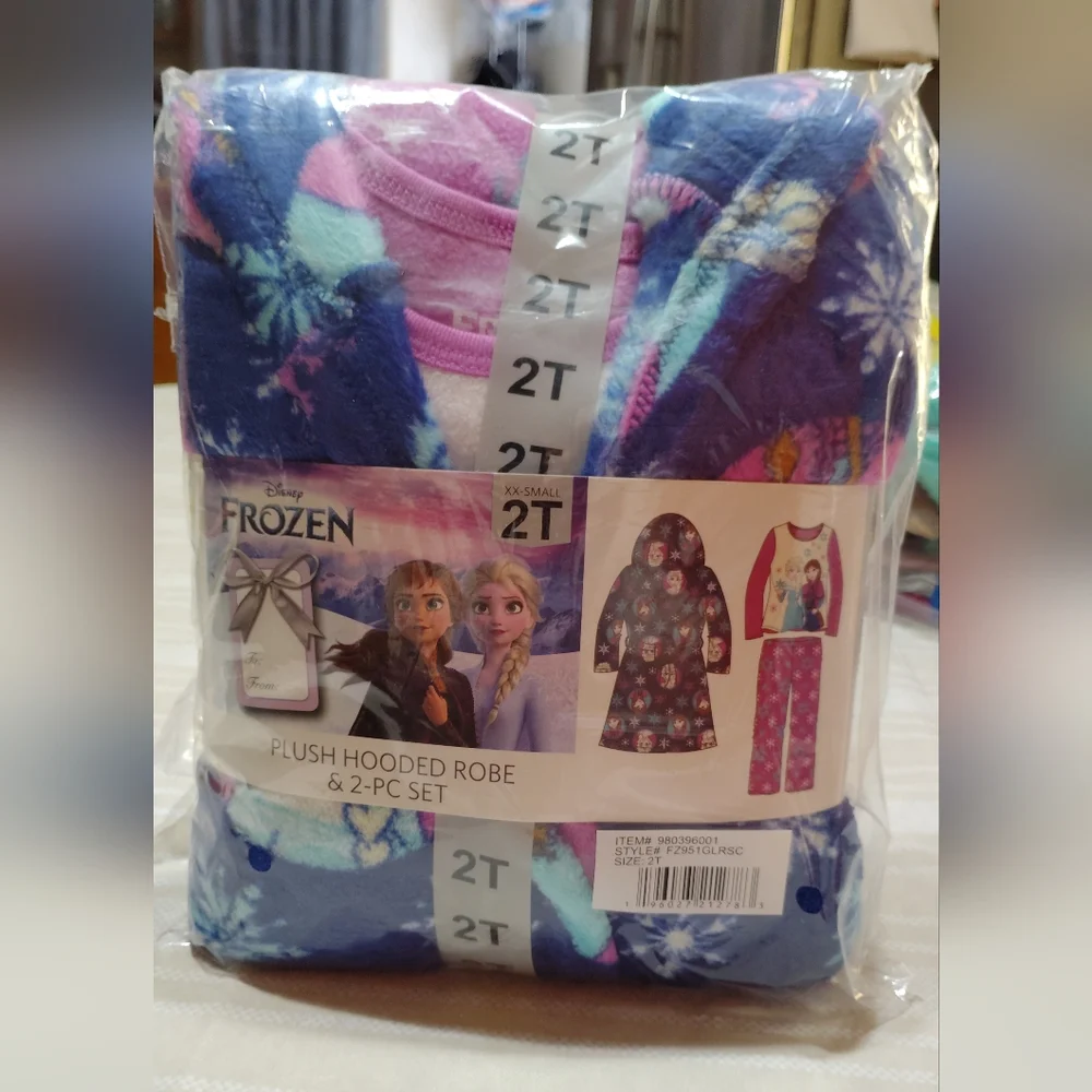 DISNEY Girls Frozen 2 Princess Elsa Anna Pajama Cover Bath Robe Set